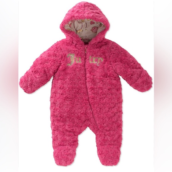 Juicy Couture One Pieces Juice Couture Baby Girl Sherpa Bunting 36 Months Poshmark